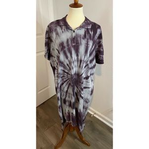 New polo shirt style dress tie dye